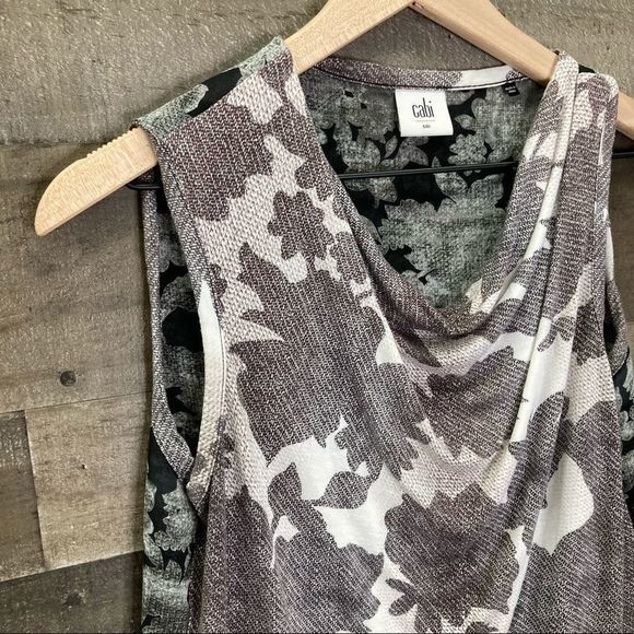 Cabi Tango Cowl Neck Sleeveless Top Floral 3057 - Picture 4 of 13